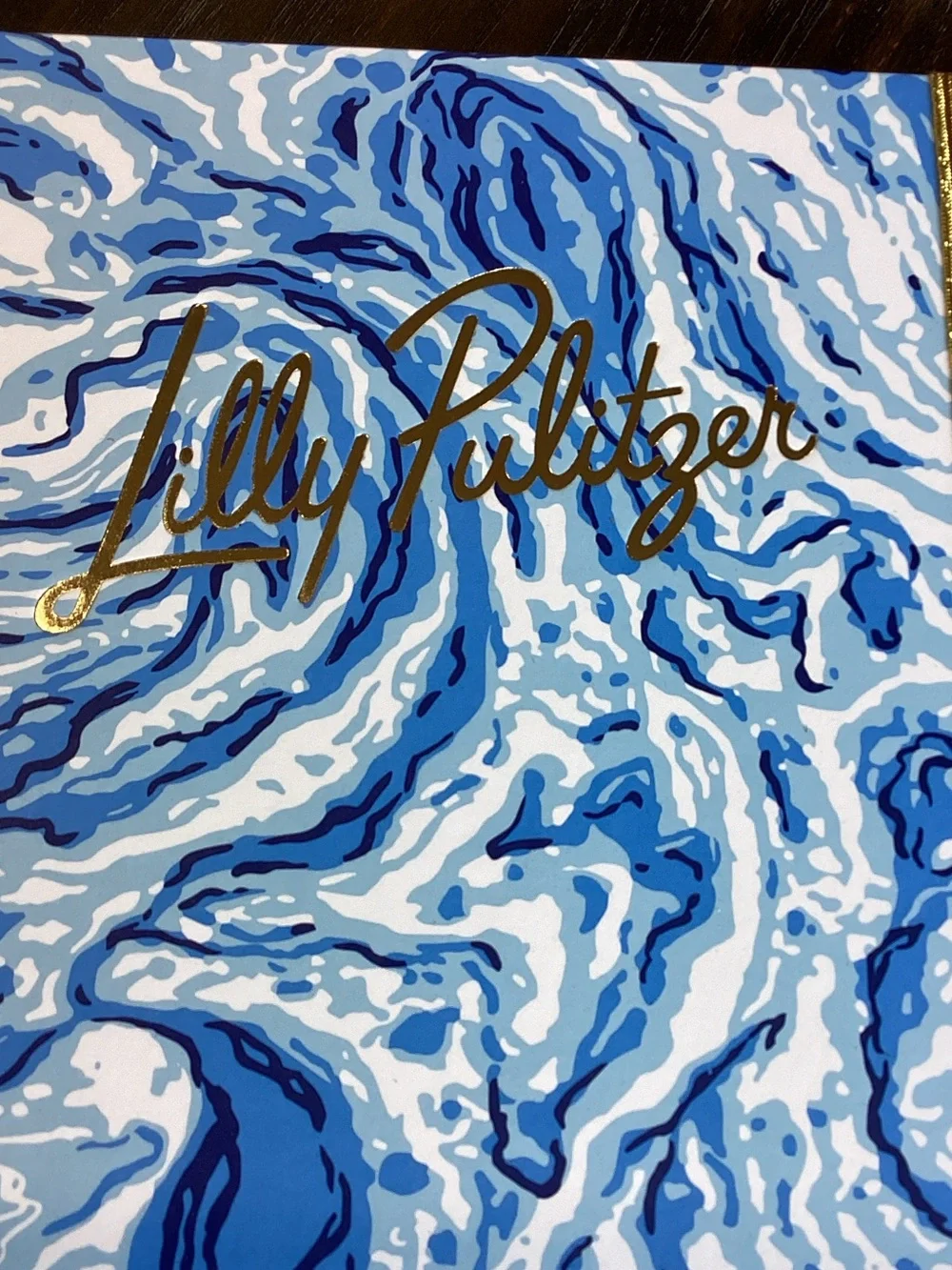 Lilly Pulitzer Blue & White Swirl Spiral To-Do Planner